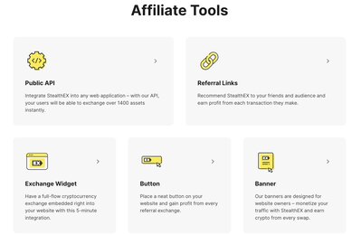 Earn from each exchange with Affiliate Program