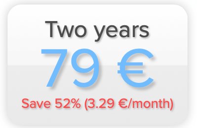 52% off for 2 years plan