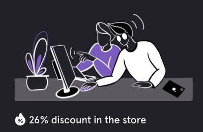 26% discount in the store