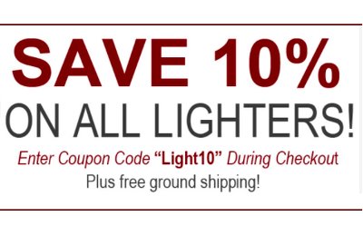 10% off for all lighters