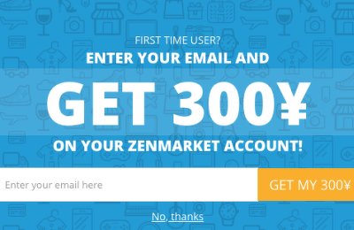 Get 300Y on your Zenmarket account