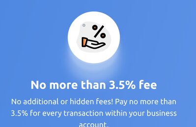 No more than 3.5% fee