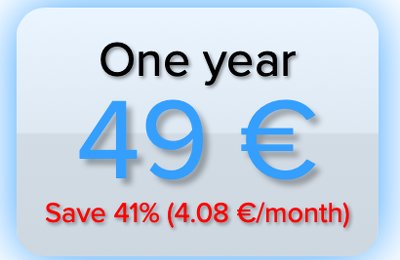41% off for 1 year plan